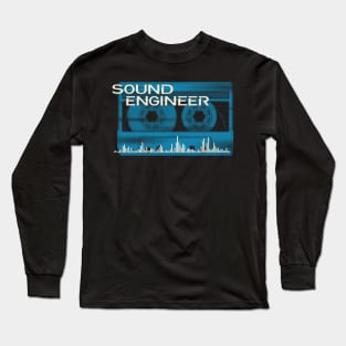 Sound Engineer Vintage Retro Cassette Long Sleeve T-Shirt